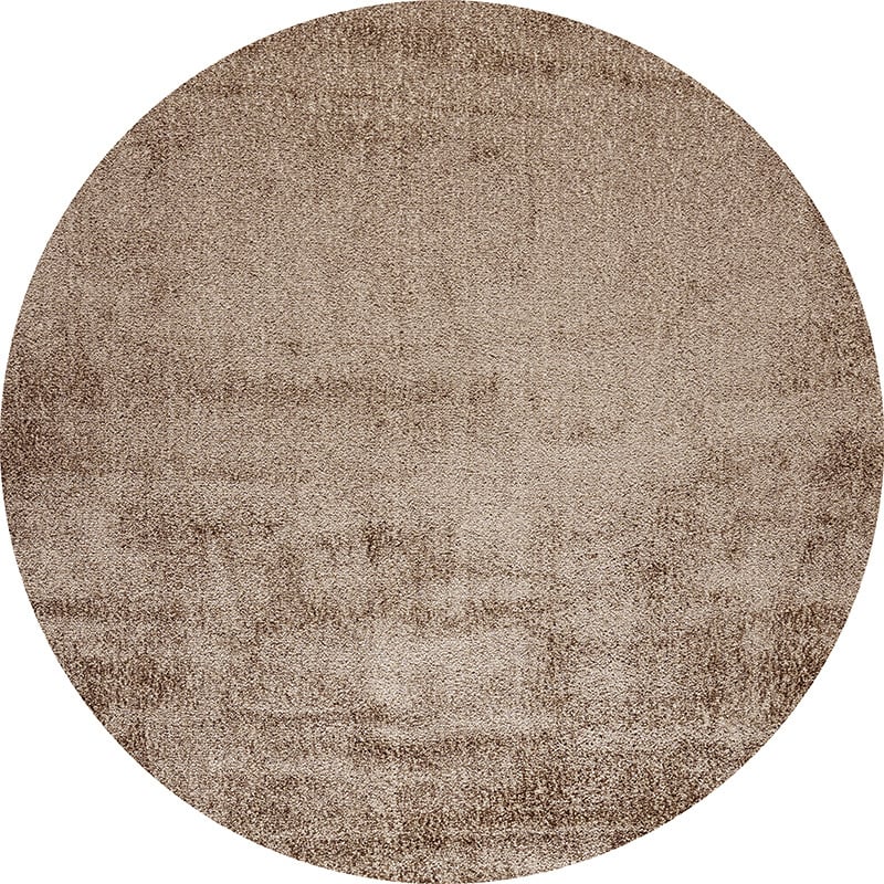 Round High-Pile Rug - Glazy Taupe