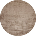 Round High-Pile Rug - Glazy Taupe
