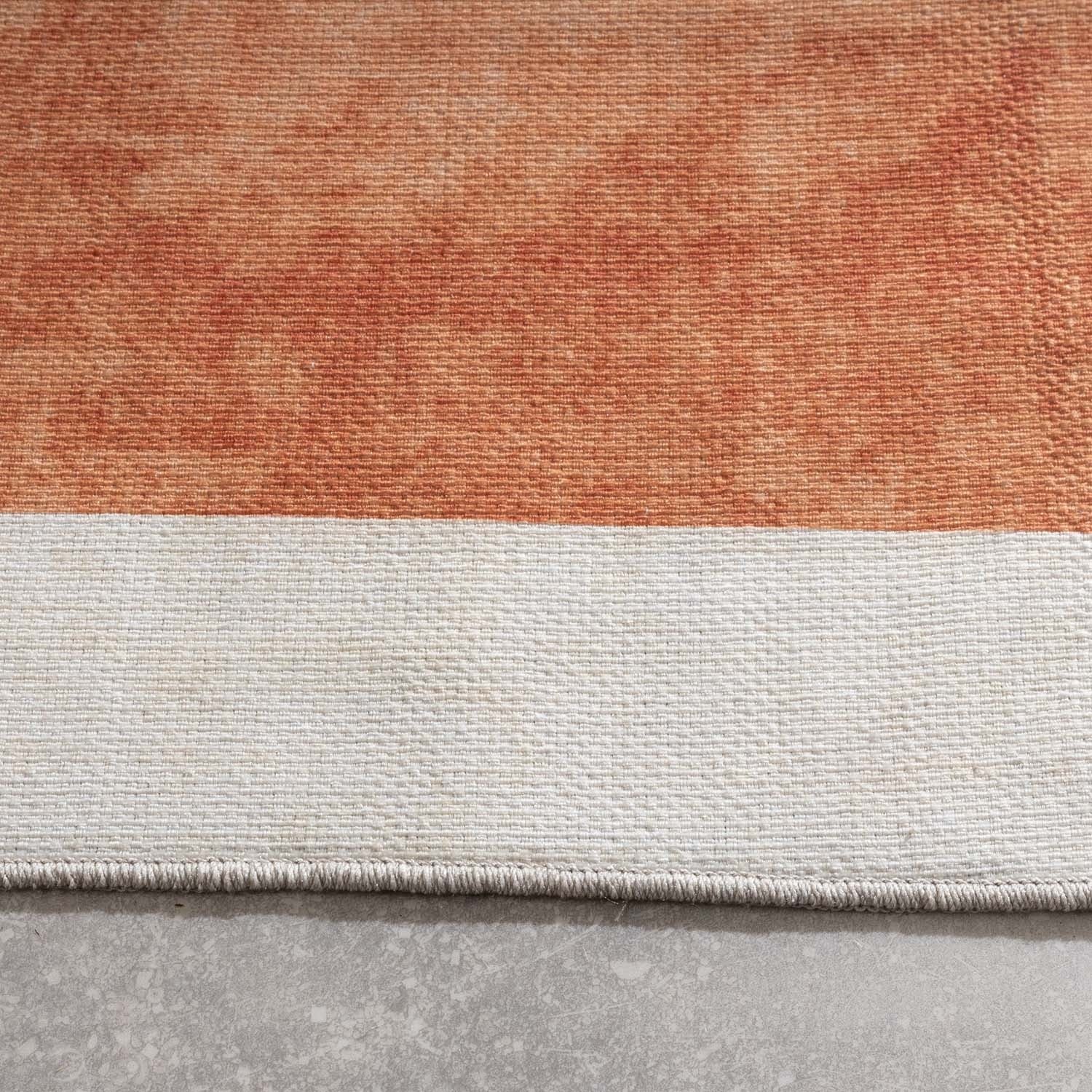 Retro Indoor Outdoor Rug - Pop Lines Terracotta