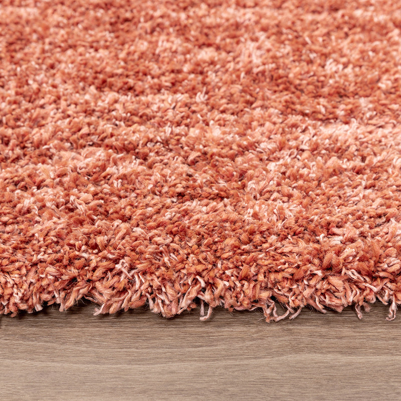 Washable High-Pile Rug - Tidy Terracotta