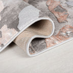 Marble Floor Rug - Erio Marbled Grey/Pink