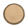 Round jute floor rug - Kahano Natural/Green