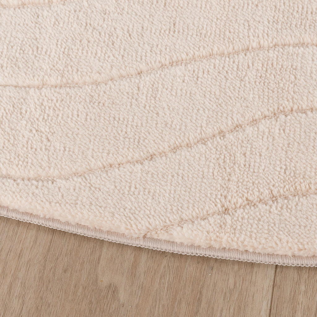 Round Scandinavian Rug - Charm Waves Beige