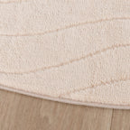 Round Scandinavian Rug - Charm Waves Beige