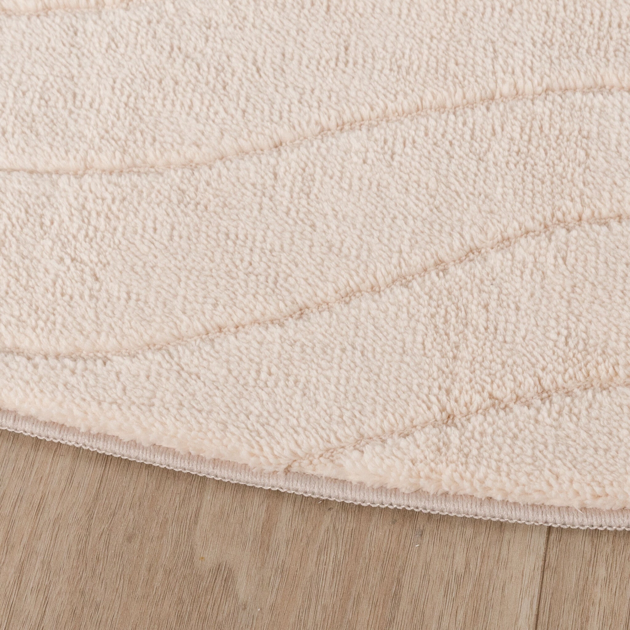 Round Scandinavian Rug - Charm Waves Beige