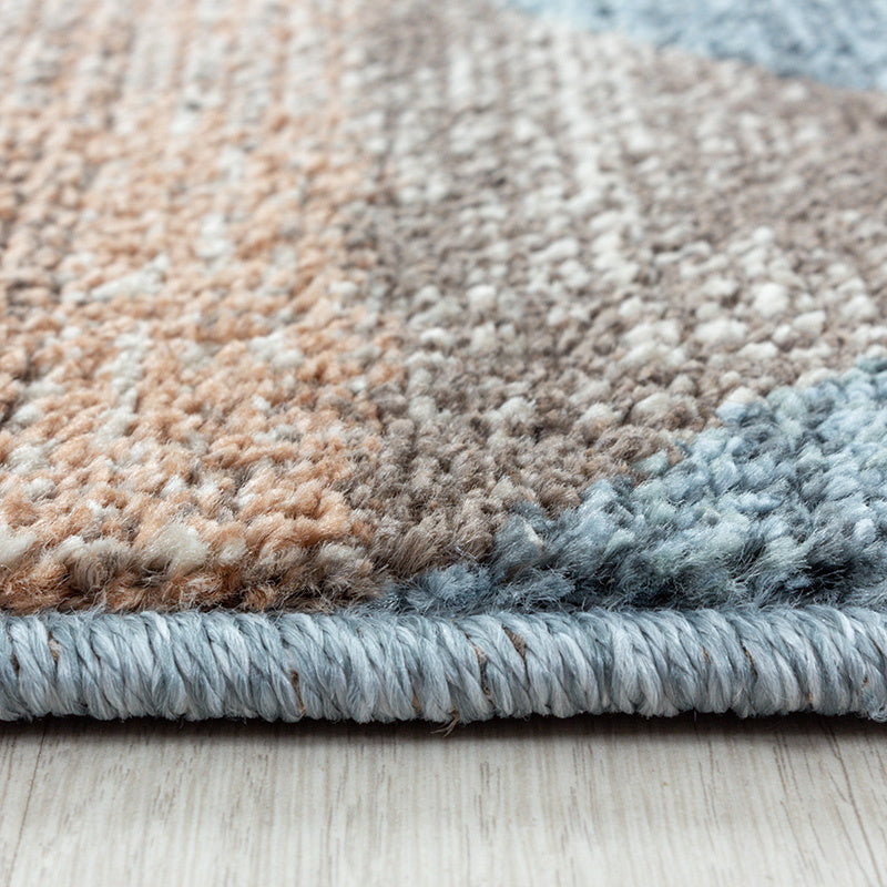 Modern floor rug - Regal Circlebox Brown