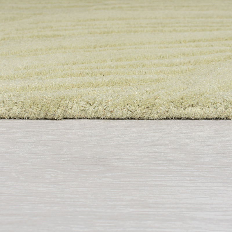 Modern Area Rug - Solacio Leaves Olive Green