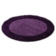 Round High pile floor rug - Edge Purple
