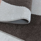 Retro floor rug - Stencil Box Pink/Brown