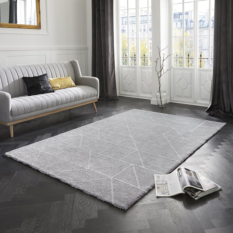 Scandinavian floor rug - Maniac Silver Cream Arles