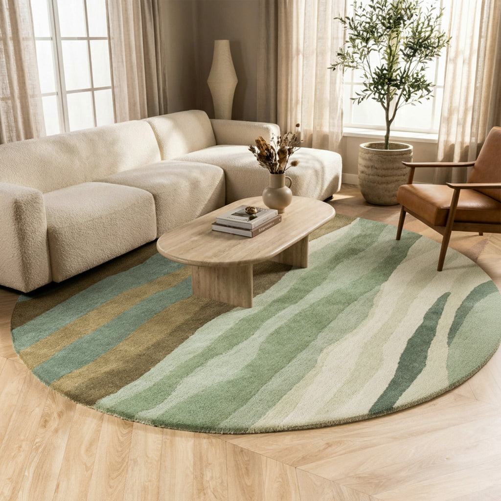 Round Wool Rug – Liora Green