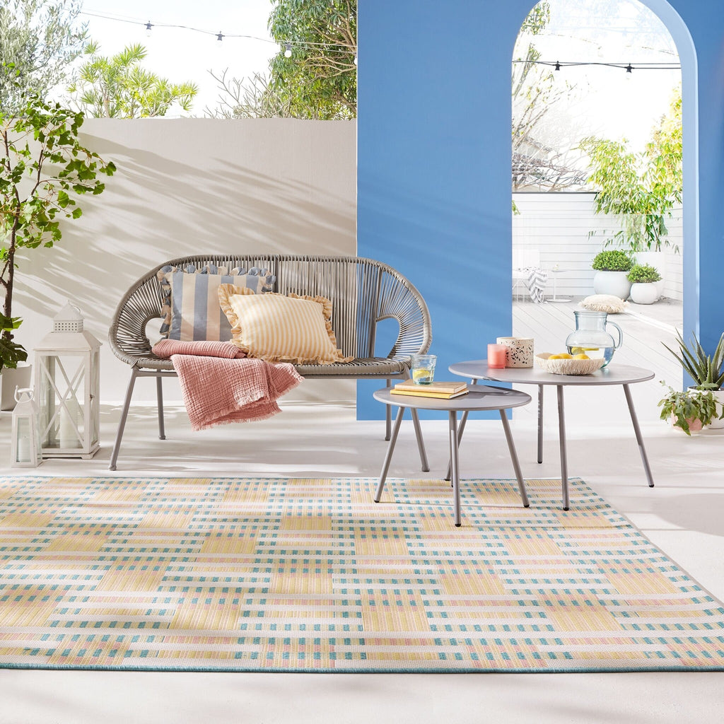 Outdoor rug - Villo Check Multicolor
