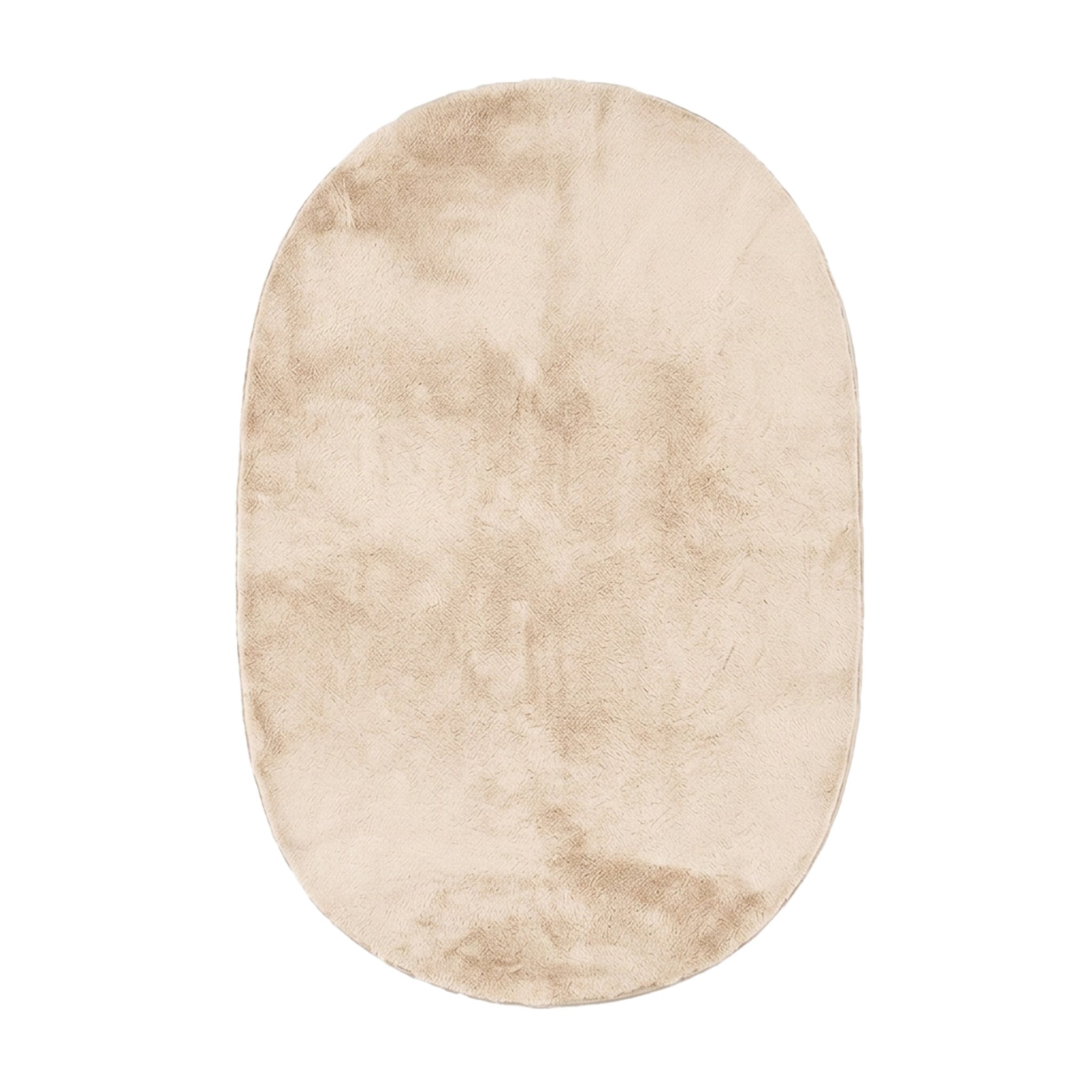 Oval Low-Pile Rug – Cozy Cream
