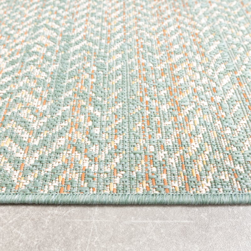 Modern Outdoor Rug - Playa Aztec Green