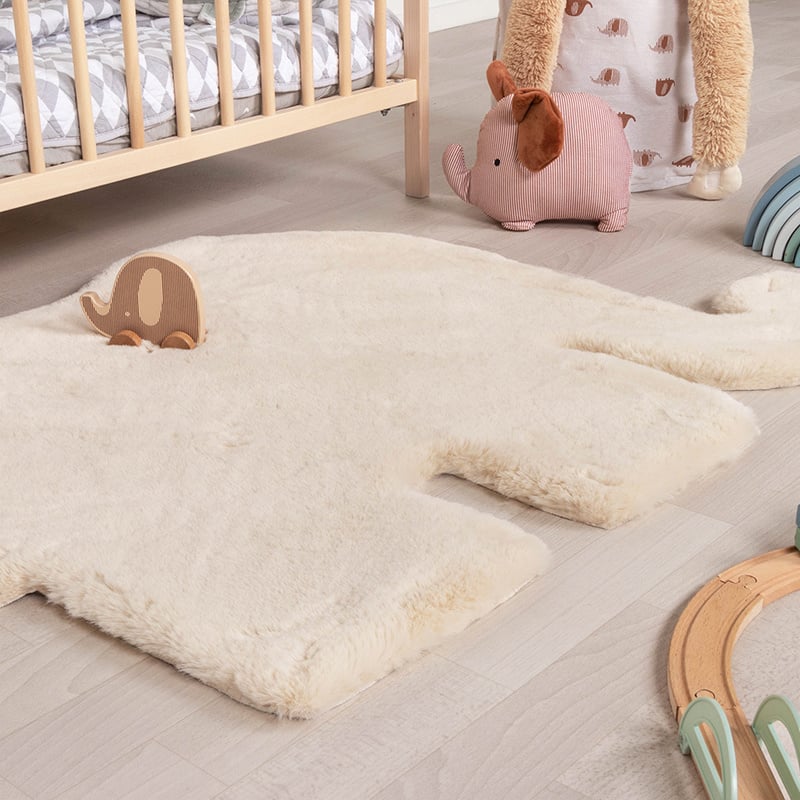 Kids Rug - Huggy Elephant Cream
