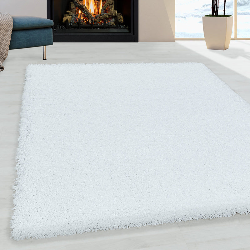 High-pile floor rug - Softy White