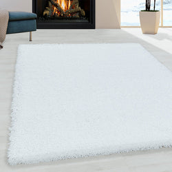 High-pile floor rug - Softy White
