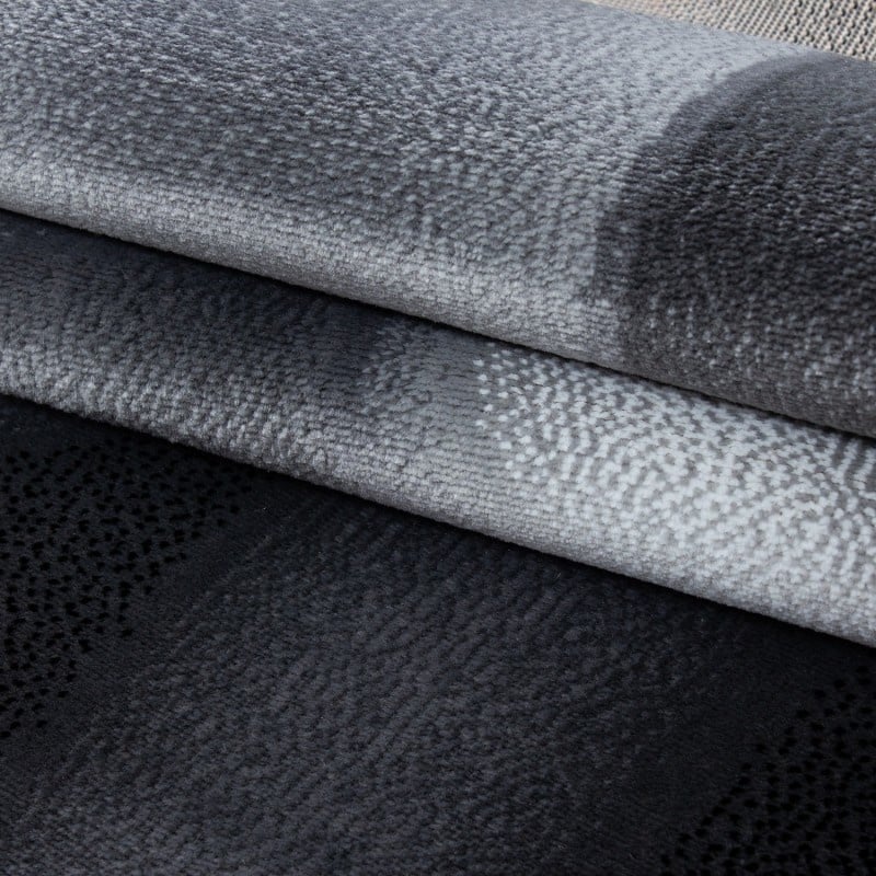 Modern floor rug - Plus Black 8008