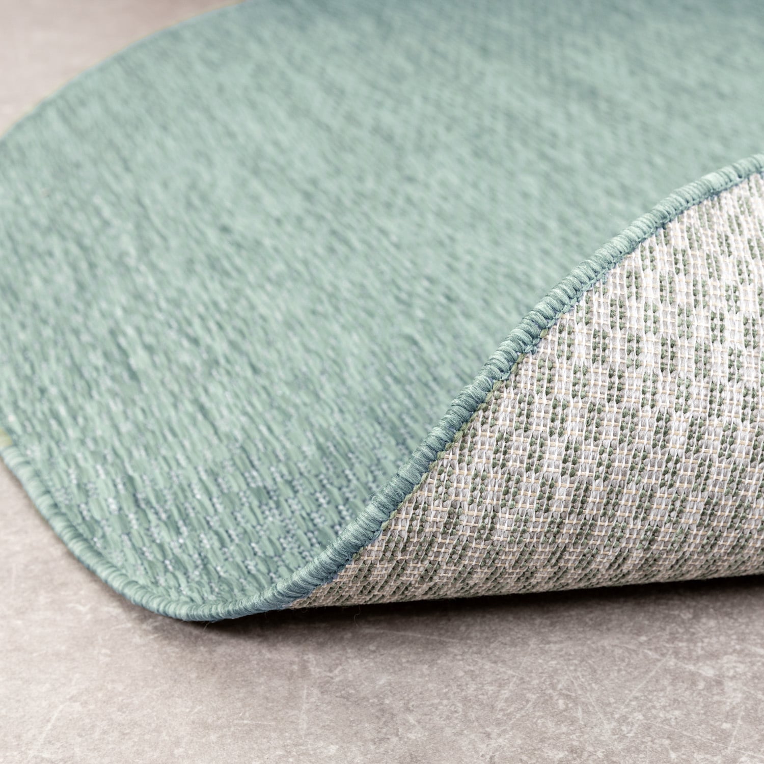 Round Outdoor Rug - Costa Turquoise