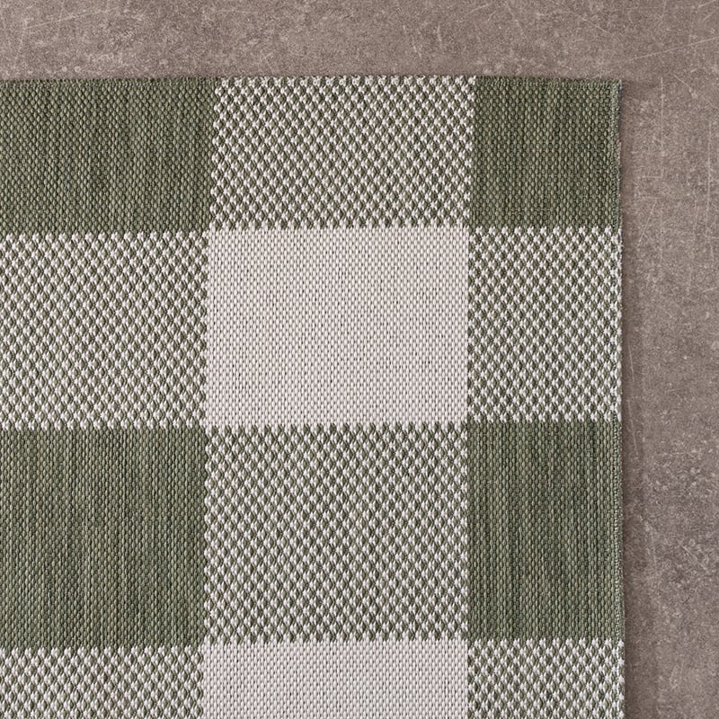 Indoor Outdoor Rug - Ranch Checkerboard Green
