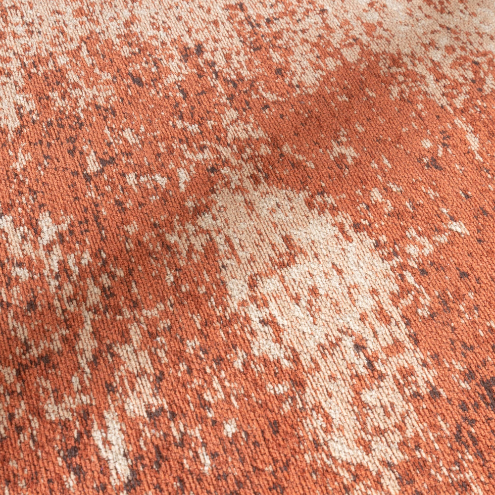 Round abstract rug - Candice Terracotta