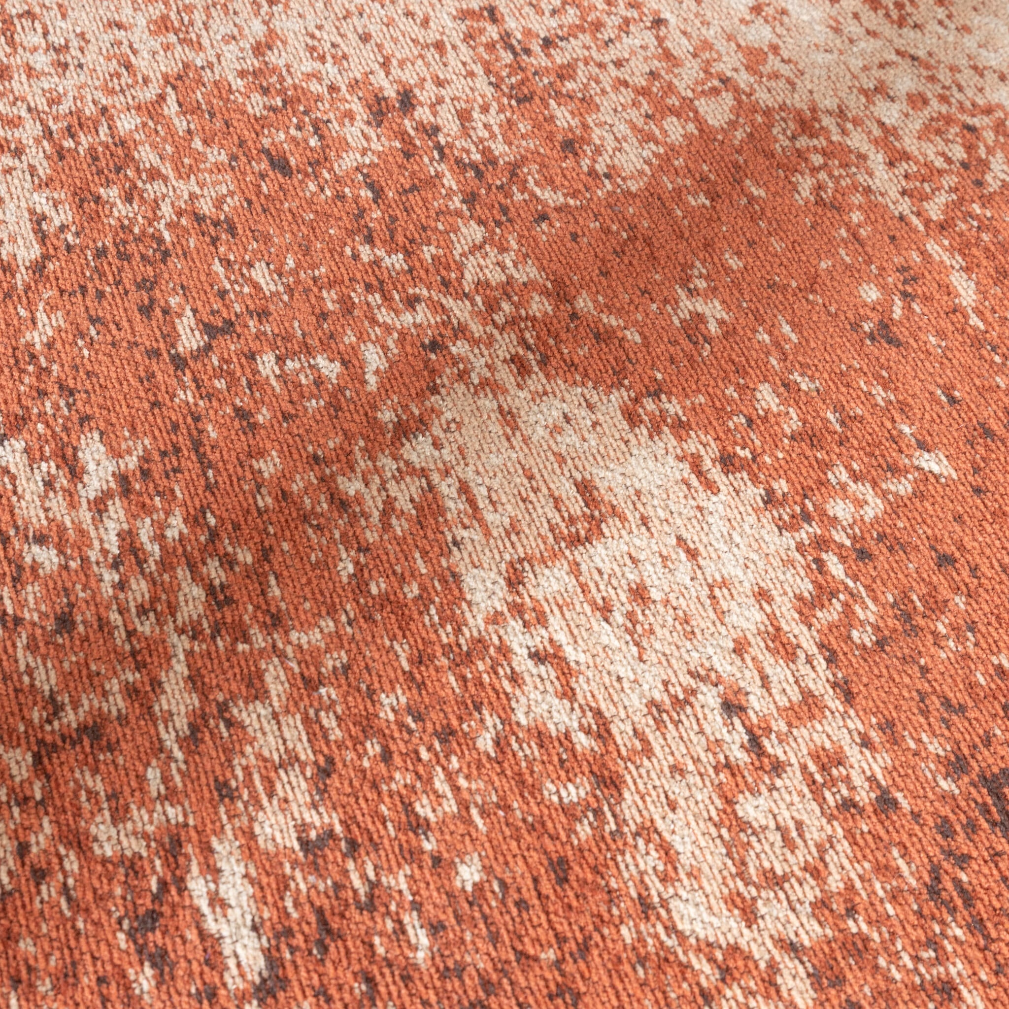 Round abstract rug - Candice Terracotta