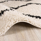 High Pile Rug - Grand Moves Cream/Black