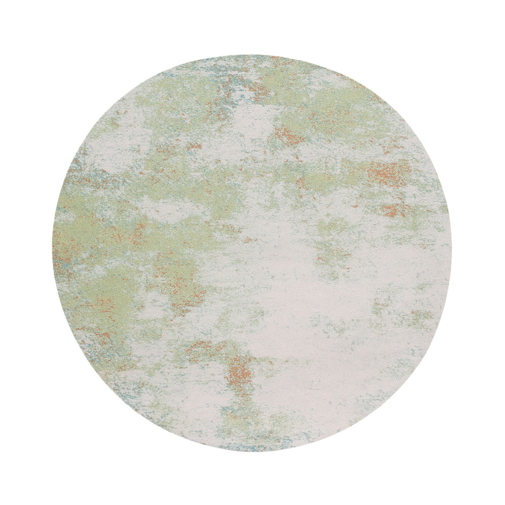 Round Abstract Rug – Candice Mint