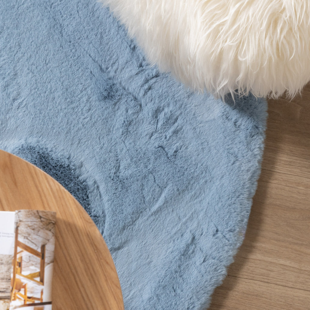 Round High Pile Rug - Comfy Supreme Light Blue