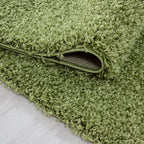 Round High-pile Floor Rug - Sade Green
