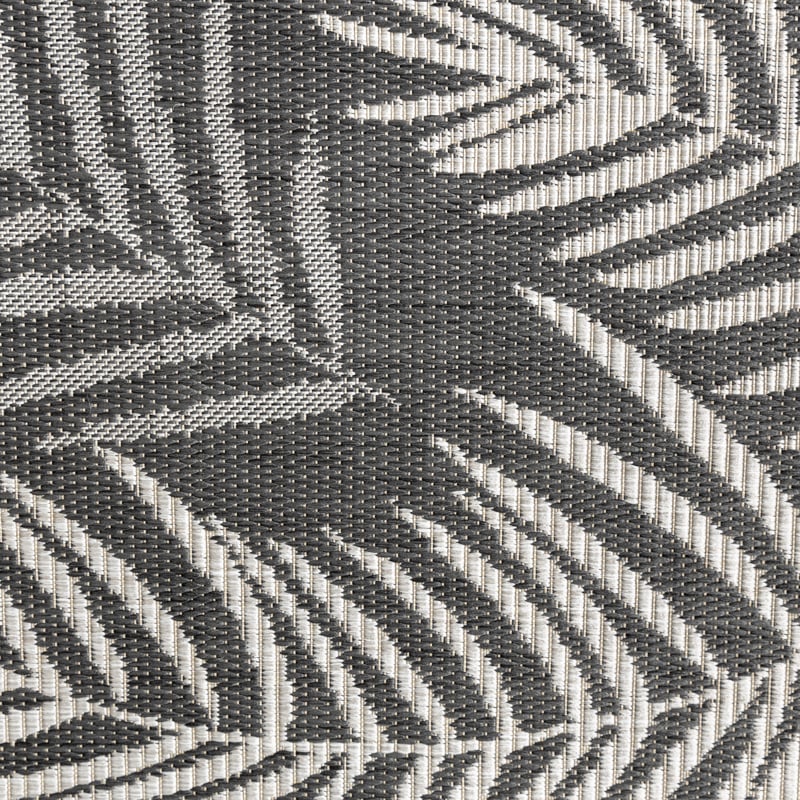 Outdoor Rug - Malta Leaves Black