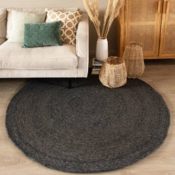 Round Wool Rug - Wise Anthracite