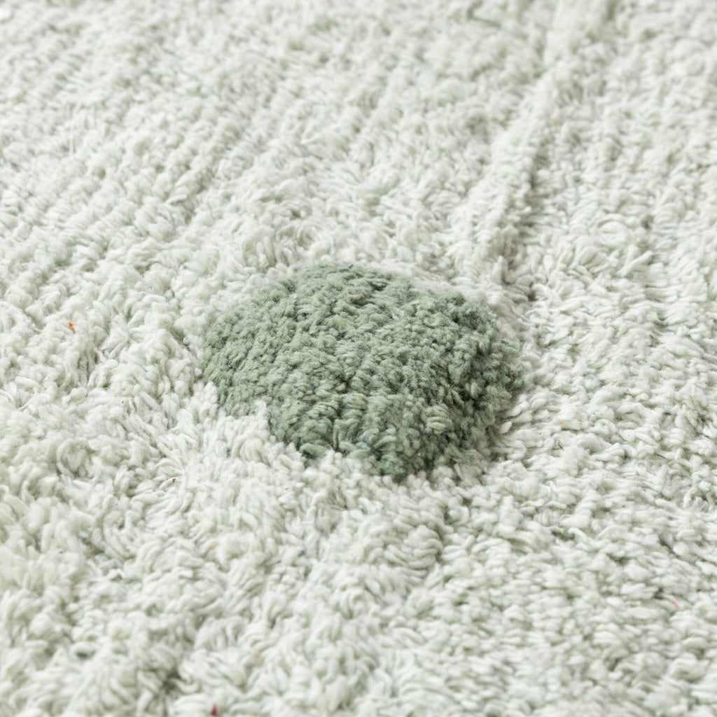 Round Kids' Room Rug – Lou Dots Green
