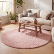 Round High Pile Rug - Lofty Pink