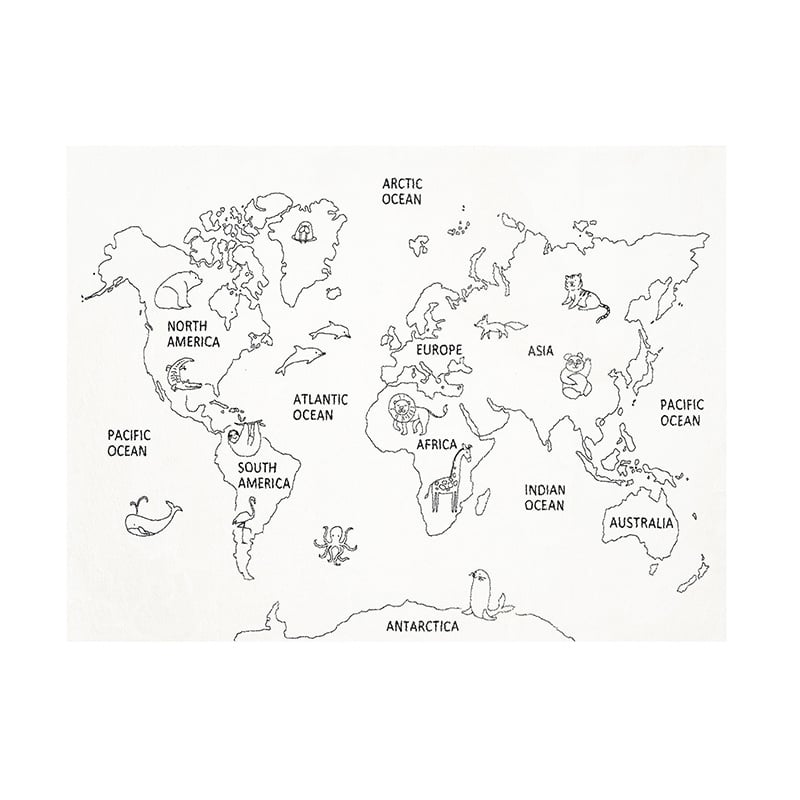 Kids Rug - Globe Cream