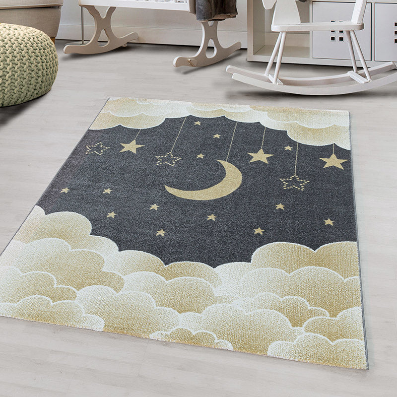 Children's Floor Rug - Fleurtje Moon Yellow