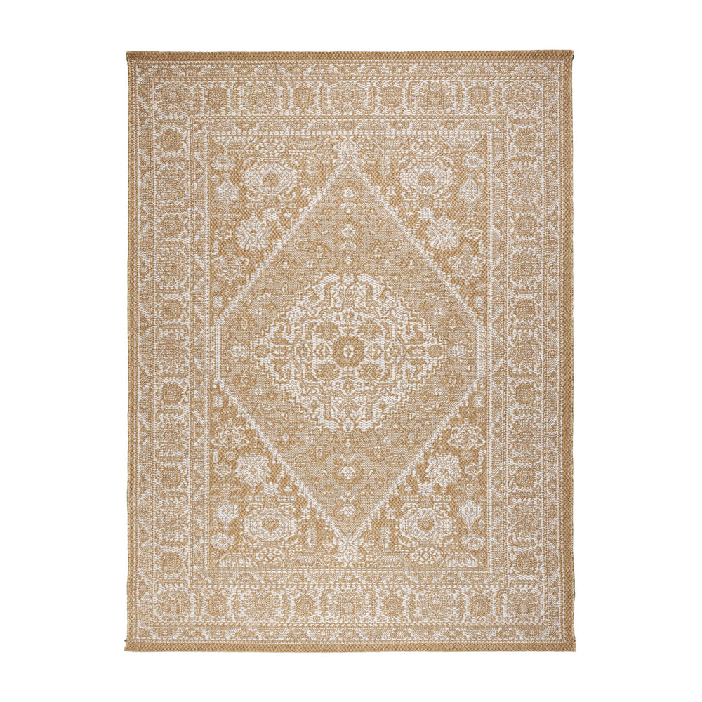 Jute Outdoor Rug - Daisy Medaillon White