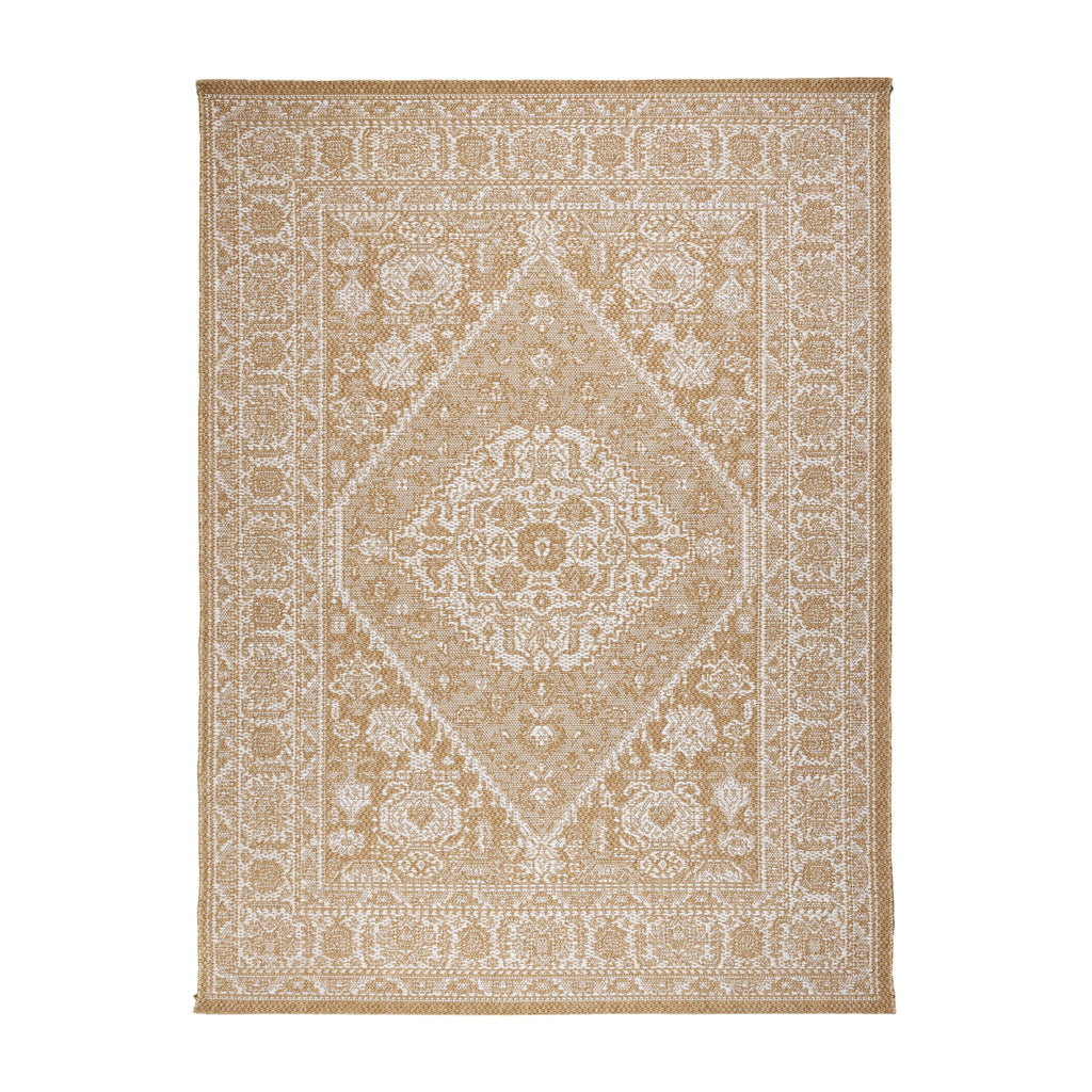 Jute Outdoor Rug - Daisy Medaillon White