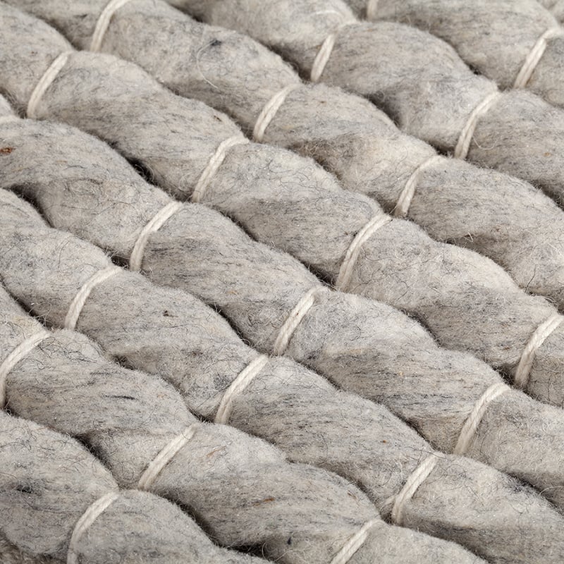 Wool floor rug - Louise Silver