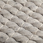 Wool floor rug - Louise Silver