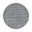 Round Scandinavian Floor Rug - Pitea Tile Grey