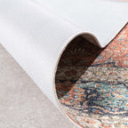 Indoor Outdoor Rug - Kairo Medallion Terra/Dark Blue