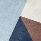 Geometric Rug – Swing Shapes Blue/Brown