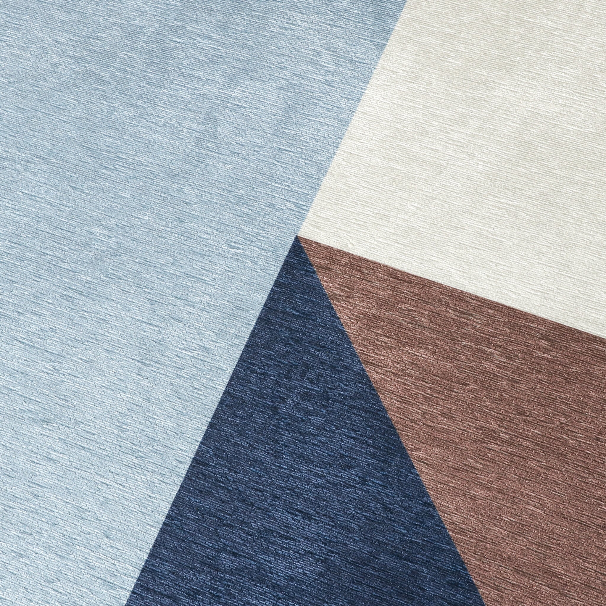 Geometric Rug – Swing Shapes Blue/Brown