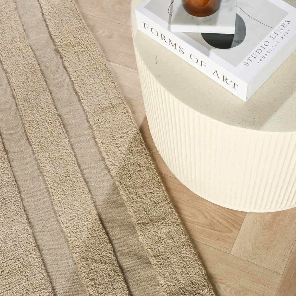 Wool Rug – Judith Border Greige