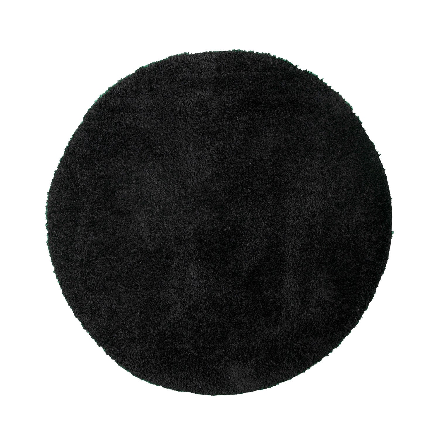 Round Shaggy Rug - Blaze Black
