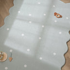 Kids Room Rug - Cloudy Dots Mint