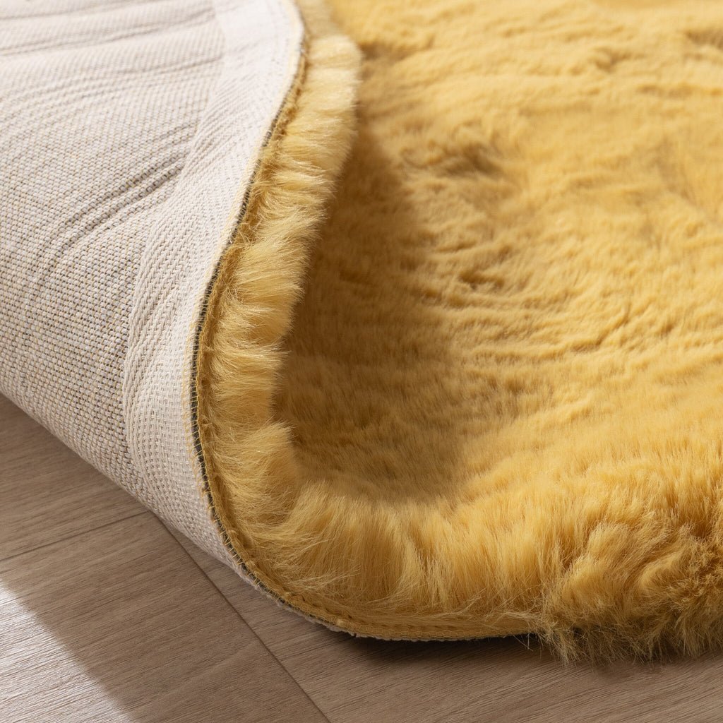 Round High Pile Rug - Comfy Supreme Yellow