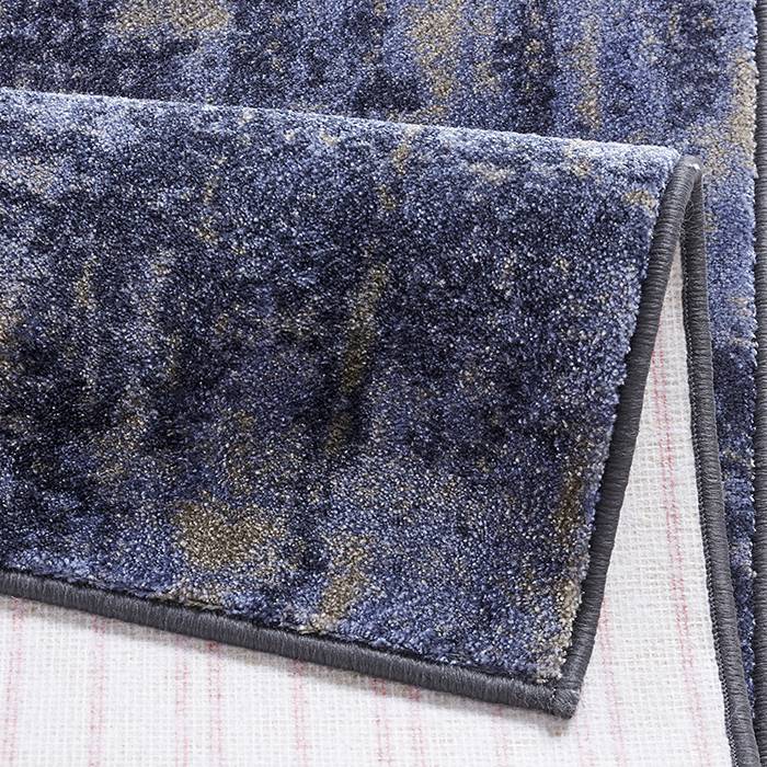 Vintage floor rug - Golden Good Blue