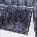 Vintage floor rug - Golden Good Blue
